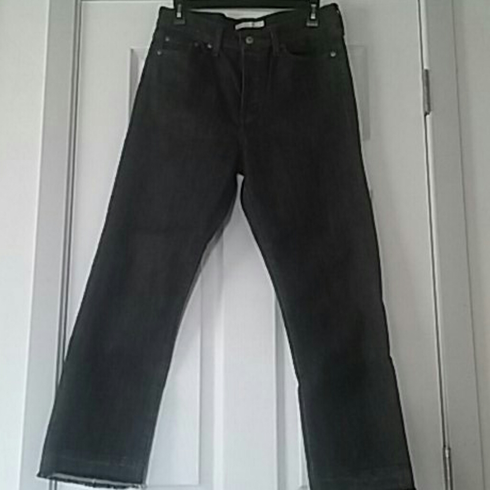 Levi's Wedgie Straight Crop High Rise Jeans.